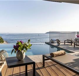 Luxury 5 Bedroom Villa with Heated Infinity Pool, Sauna, Gym, Jacuzzi and Sea Views in Vrbica, near Dubrovnik, Sleeps 10